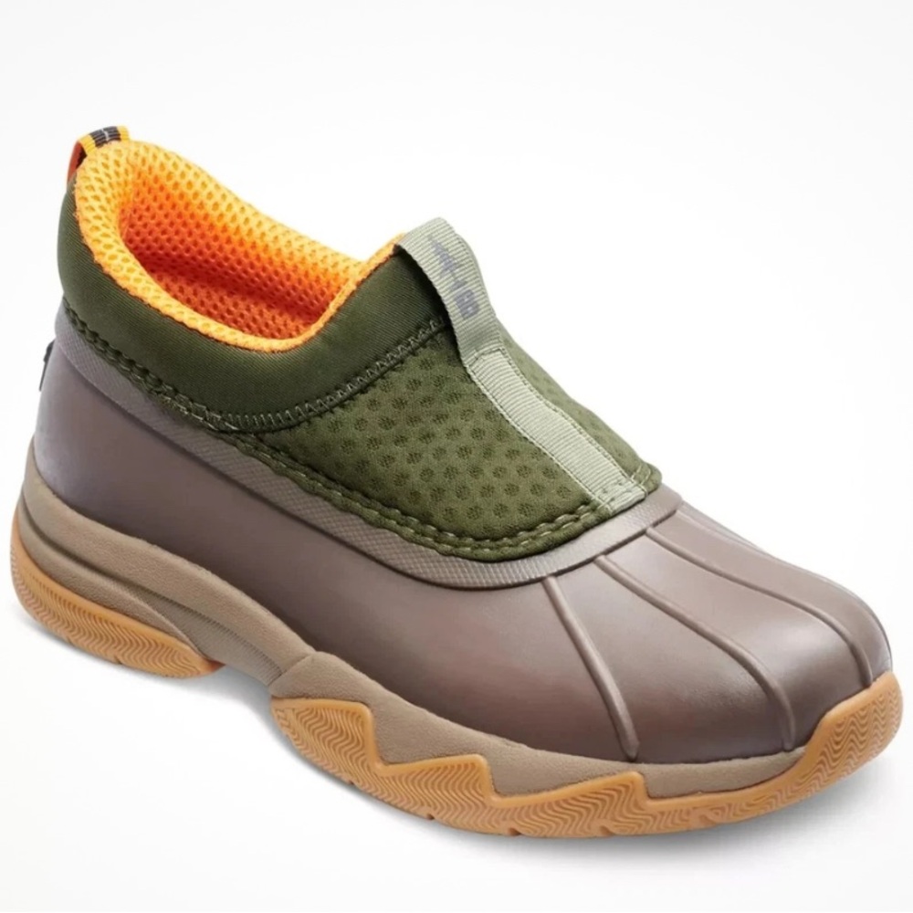 Bass Kids' Olive and Brown Rain Boots